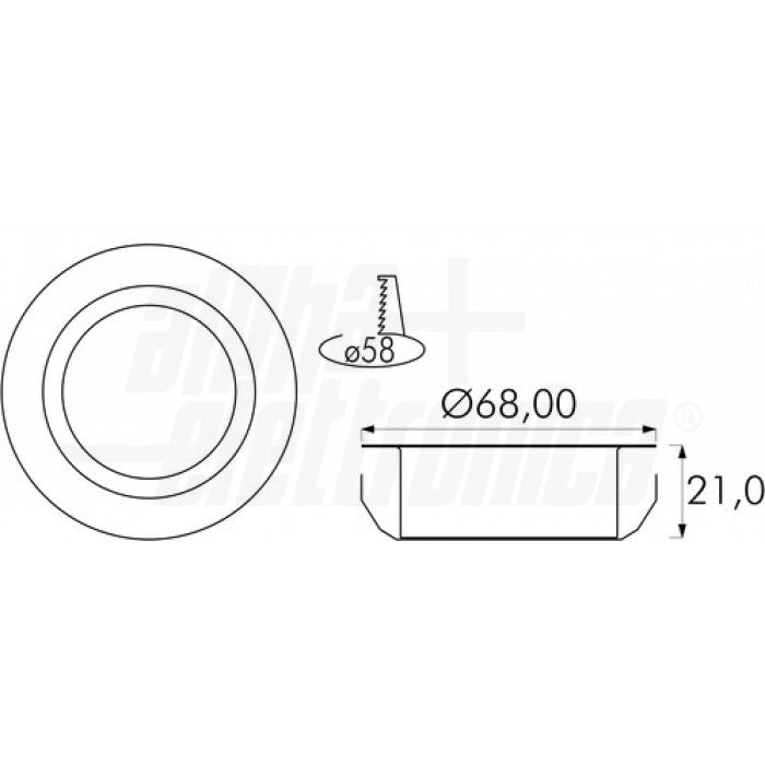 SUPPORTO DA INCASSO PER LAMPADA LED METALLICO G4 BIANCO
