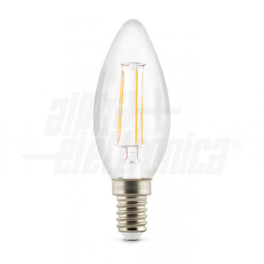 LAMPADINA A LED A FILAMENTO CERAMICO E14 - 4,5W - 230Vac - BIANCO CALDO