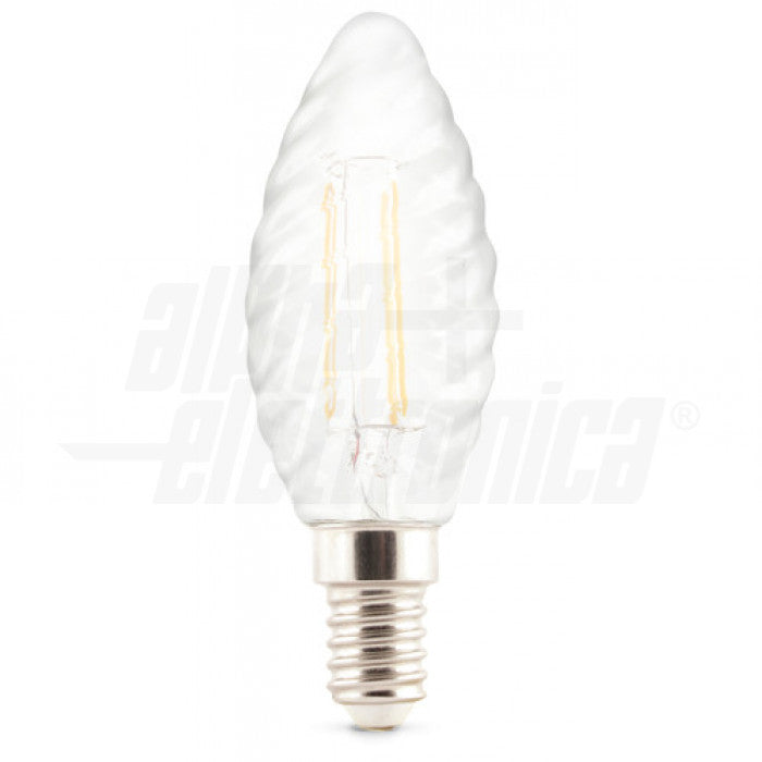 LAMPADINA LED A FILAMENTO CERAMICO E14 4,5W 230Vac SATINATA - BIANCO CALDO