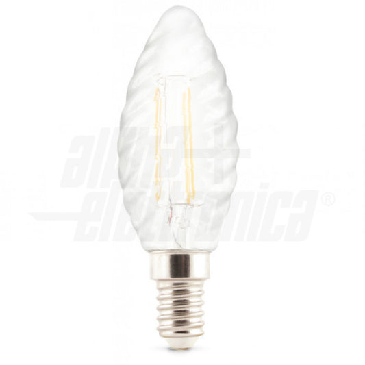 LAMPADINA LED A FILAMENTO CERAMICO E14 4,5W 230Vac SATINATA - BIANCO CALDO