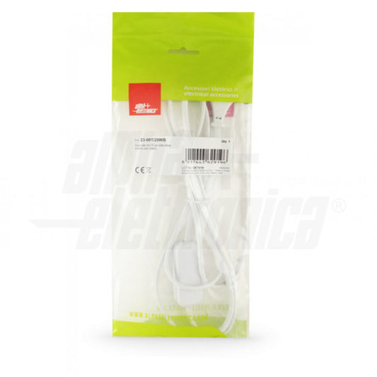 CAVO DA SPINA 10A A FIILI SPELLATI CON INTERRUTTORE 2MT