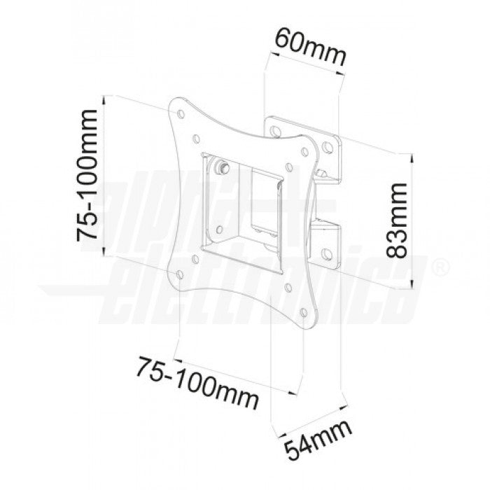 SUPPORTO TV inclinabile, 13"-30"