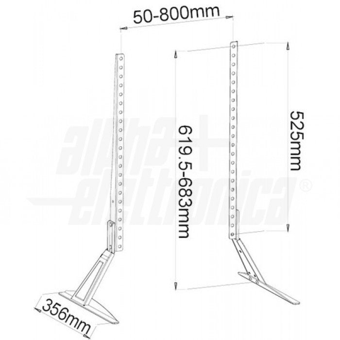 SUPPORTO TV/MONITOR DA TAVOLO FISSO 37"-65"