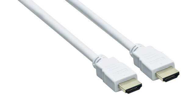 CAVO SP.HDMI - SP.HDMI L. 1,5m D.6mm, 4K@50/60Hz HIGH SPEED + ETHERNET, 3D, BIANCO, H.CARD