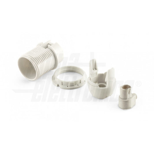 PORTALAMPADA BIANCO E14 CON GHIERA