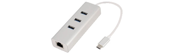 CONVERTITORE GIGABIT USB 3.0 c / lan con hub usb 3.0 3 porte