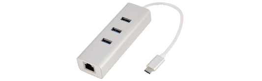 CONVERTITORE GIGABIT USB 3.0 c / lan con hub usb 3.0 3 porte
