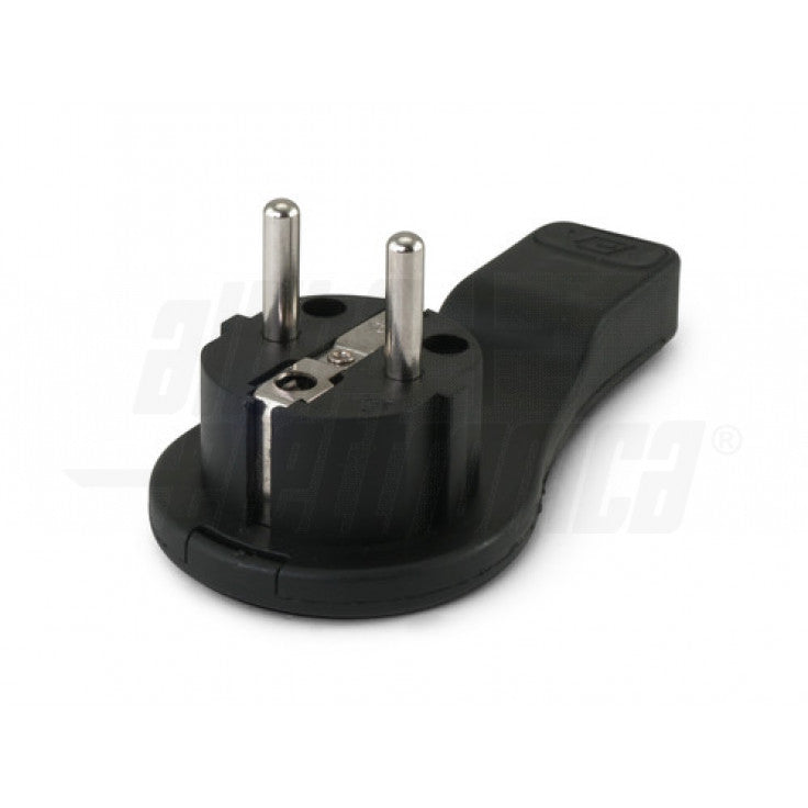 SPINA DI CONNESSIONE SCHUKO PIATTA 16A 250V - SLIM NERA