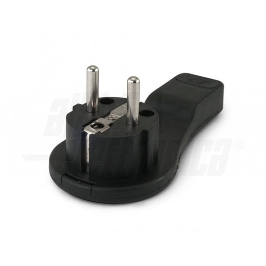 SPINA DI CONNESSIONE SCHUKO PIATTA 16A 250V - SLIM NERA