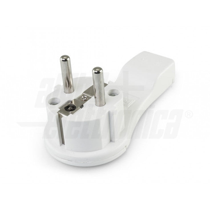 SPINA DI CONNESSIONE SCHUKO PIATTA 16A 250V - SLIM BIANCA