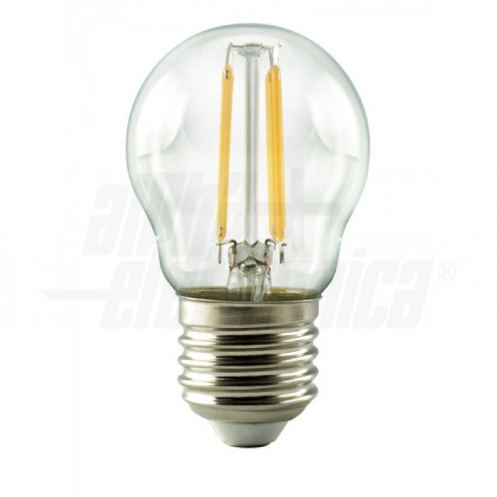 LAMPADA A FILAMENTO LED MINI-BULBO - 230Vac - E27 -4,5W BIANCO CALDO