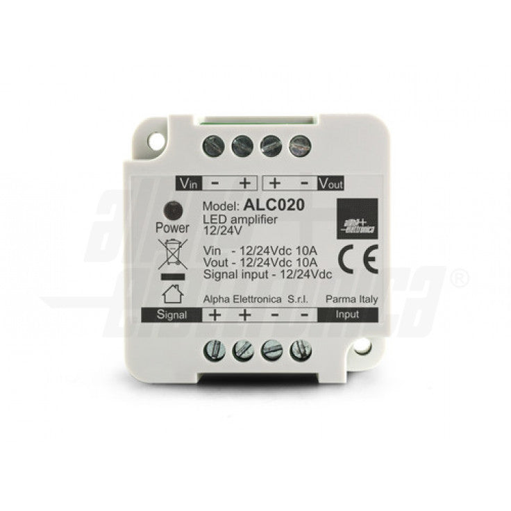 AMPLIFICATORE PER STRISCE LED MONOCOLORE 12/24V - 10A