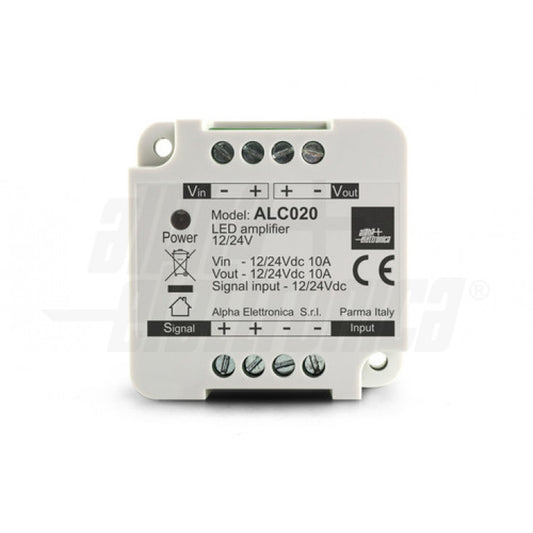 AMPLIFICATORE PER STRISCE LED MONOCOLORE 12/24V - 10A