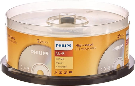 CD REGISTRABILE PHILIPS CDR80  CONF. 25 P.ZI