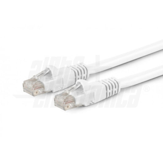 CAVO DI RETE PATCH IN RAME CAT.6 BIANCO U/UTP 5m