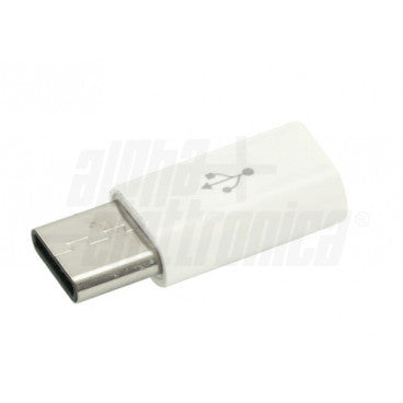 ADATTATORE DA PRESA MICRO USB TIPO B A SPINA USB TIPO C
