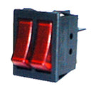 INTERRUTTORE DOPPIO LUMINOSO ROSSO