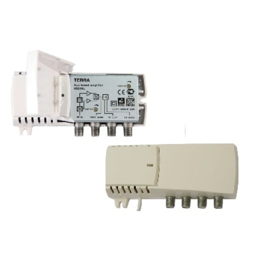 AMPLIFICATORE RETROTV 2 OUT 26DB 5G DOPPIA REG SERIE CABRIO CON FILTRO LTE 5G INTEGRATO