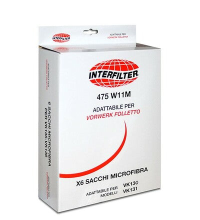 SACCHETTI ASPIRAPOLVERE FOLLETTO IN CARTA X VK130-131