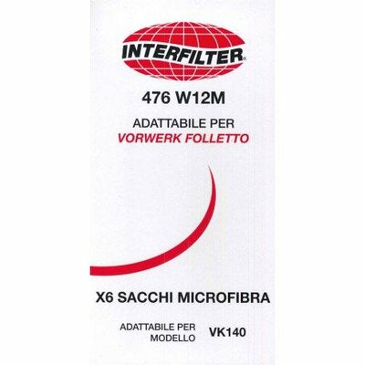 SACCHETTI ASPIRAPOLVERE FOLLETTO IN TESSUTO PER VK140