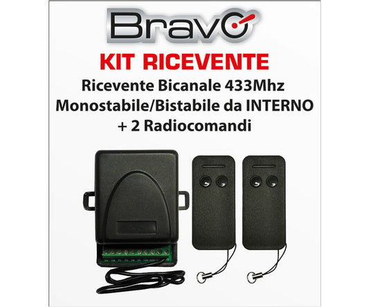 KIT RICEVENTE UNIVERSALE 433Mhz PER INTERNO BRAVO