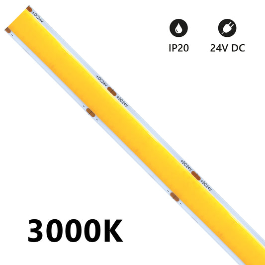 LED COB SURFACE IP20 5m 3000K 24V 25W/m 2600lm/m
