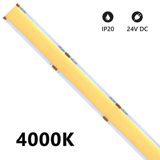 LED COB SURFACE IP20 5m 4000K 24V 25W/m 2750lm/m