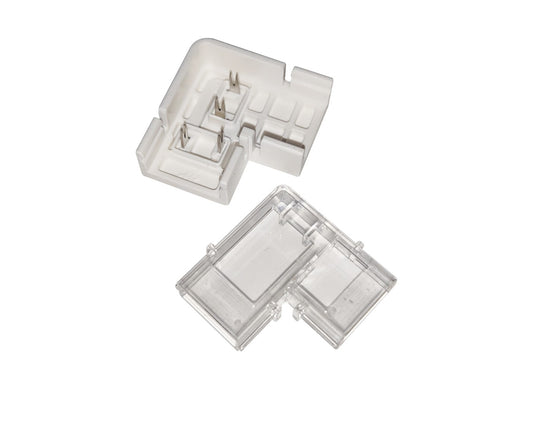 CONNETTORE ANGOLARE 90° PER STRISCE LED 220V