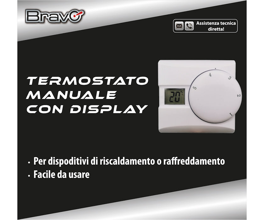 TERMOSTATO MANUALE  CON DISPLAY NEW