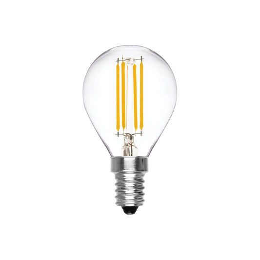 LAMPADINA MINI SFERA A FILAMENTO LED 230V 4W 360° CALDO E14 - AP453FC