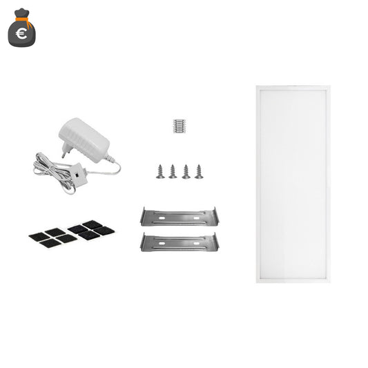 PANNELLO A LED 30*10 cm 12W 4000K CON KIT
