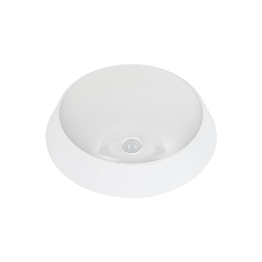 PLAFONIERA LED IP65 CCT 15W ROTONDA CON SENSORE PIR