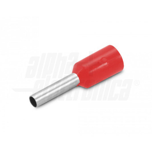 TERMINALI A BUSSOLA PREISOLATO PER CAVO 1,5mm² - AWG16 - Rosso Conf. 100 PZ