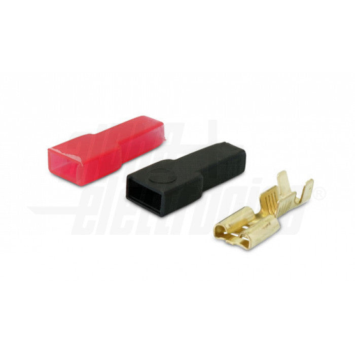 FASTON FEMMINA 6.3mm CON CAPPUCCI - KIT 10 pz