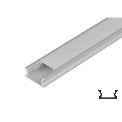 PROFILO PER STRISCE LED RETTANGOLARE SUPERFIC.2MT