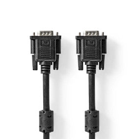 CAVO VGA VGA maschio - VGA maschio - Nichelato - Risoluzione massima: 1280x768, 2,00 m,Tondo, ABS  Nero