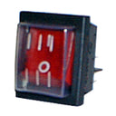 INTERRUTTORE BIPOLARE LUMINOSO ROSSO PROTETTO