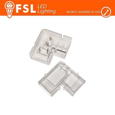 CONNETTORE ANGOLARE 90° PER STRISCIE LED 220V