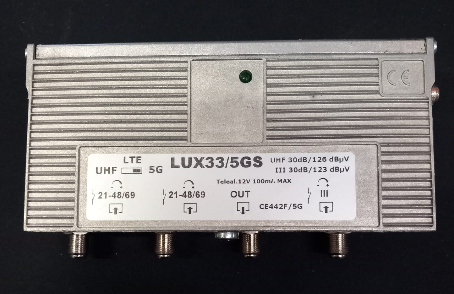 CENTRALINA LUX33/5GS 3IN(3,U, U) 30dB 126dBuV 5G-UHF