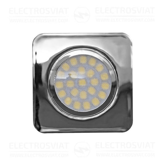 FARETTO DA INC. QUADRATO 3W 4200K 12V DC LN IP44 CROMATO