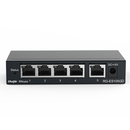 SWITCH  ETHERNET5 PORTE da Tavolo Alloggiamento in Metallo