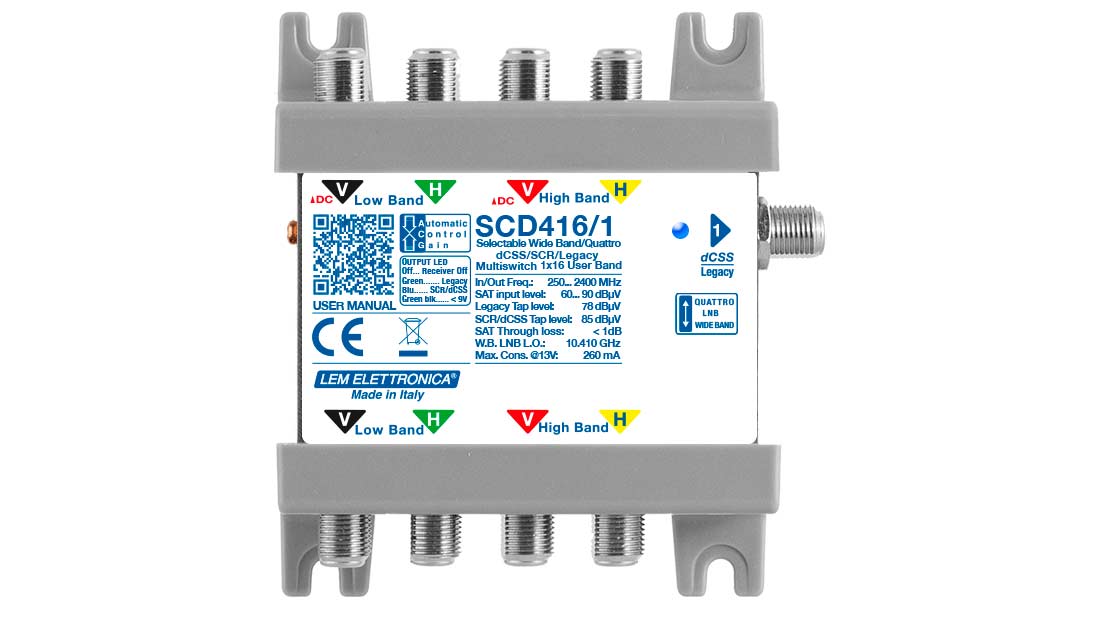 MULTISWITCH SCR/LEGACY 1 DER.IF-SAT-7D