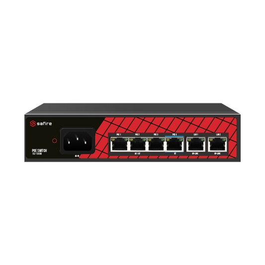 SWITCH POE 4  PORTE(3X POE+1X HI-POE)+2UPLINK 60W