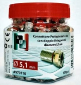 CONNETTORE A VITE 5 mm DOPPIO OR - BARATTOLO DA PZ 100