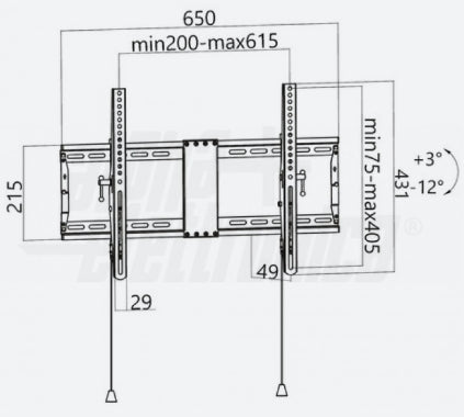 SUPPORTO TV INCLINABILE, 37" - 86"