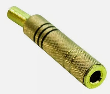 PRESA JACK 6,3 STEREO VOLANTE GOLD