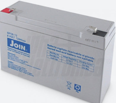 BATTERIA PIOMBO 6V 12A CON FASTON