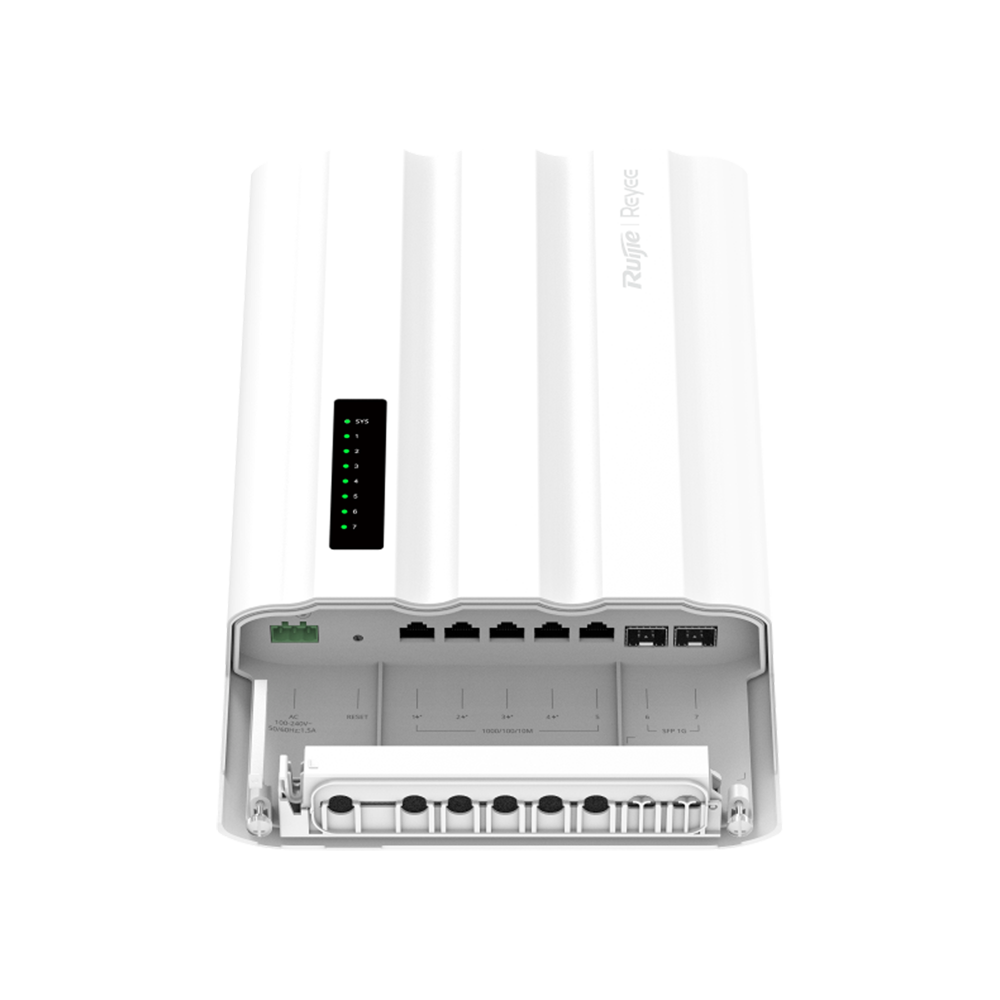 SWITCH REYEE MANAGED 5 PORTE GIGABIT RJ45 2SLOT SFP DI UPLINK