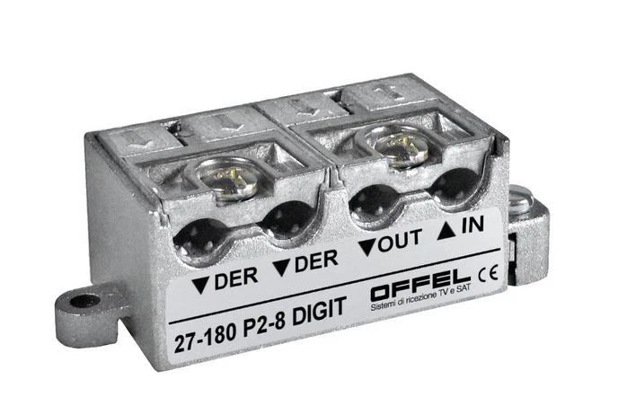 DERIVATORE TV-SAT PER INTERNO 2 derivazioni  -8 dB, cc