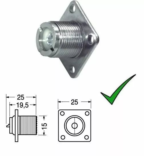 PRESA PL DA PANNELLO A VITE